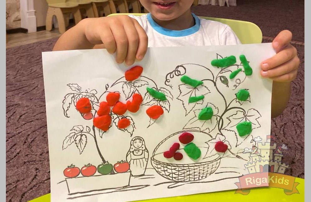Лепка овощей и фруктов в детском саду